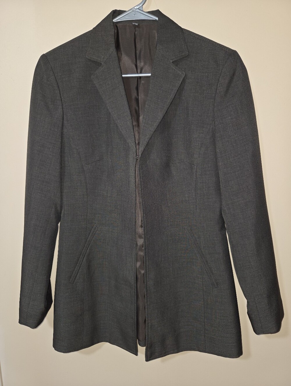 Women's Doc & Amelia Size 4 Grayish Brown Blazer Tailored Trendy